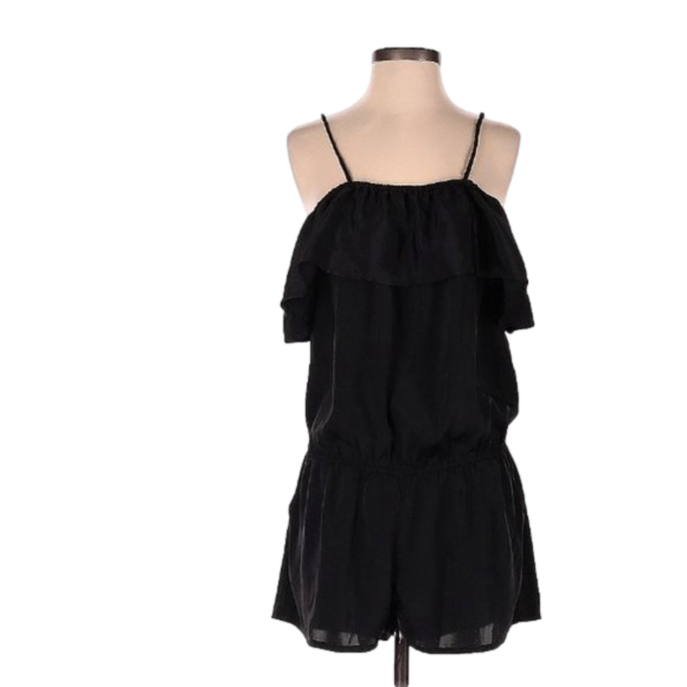 THE Letter Black Shorts Romper Size S